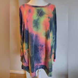 Tie-Dye Long Sleeve Women's Top